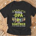 Hobbygärtner Opa T-Shirt - Ich Habe Zwei Titel Opa und Gärtner, Schwarz Geschenke für alte Männer