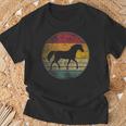 Horse Riding Love Equestrian Girl Vintage Distressed Retro T-Shirt Gifts for Old Men