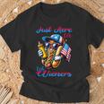 Hot Dog I'm Just Here For The Wieners 4Th Of July Women T-Shirt Gifts for Old Men