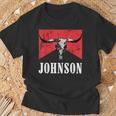 Howdy Cojo Western Style Team Johnson Family Reunion T-Shirt Gifts for Old Men