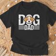 Hunde- Für Herren Hund Papa Pfotenabdruck Hundeliebhaber Herren Lustig T-Shirt Geschenke für alte Männer