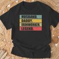 Husband Dad Ironworker Quote Vintage Fathers Day T-Shirt Gifts for Old Men