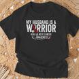 My Husband Is A Warrior Oral Head & Neck Cancer Awareness T-Shirt Gifts for Old Men
