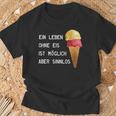 Ice Cream Leben Ohne Eisist Sinnlos D010-0887A T-Shirt Geschenke für alte Männer