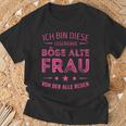 Ich Bin Die Legendäre Böse Alte Frau T-Shirt in Schwarz Geschenke für alte Männer