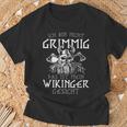 Ich Bin Nicht Grimmig Das Ist Mein Vikinger Face Ich T-Shirt Geschenke für alte Männer
