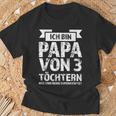 Ich Bin Papaon 3 Töchtern I T-Shirt Geschenke für alte Männer