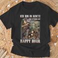Ich Bin In Rente Jede Stunde Ist Happy Hour T-Shirt Geschenke für alte Männer