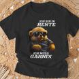 Ich Bin In Rente Ich Muss Garnix T-Shirt Geschenke für alte Männer