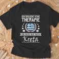 Ich Brauche Keine Therapie Ich Muss Nur Nach Kreta T-Shirt Geschenke für alte Männer