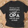 Ich Habe Zwei Titel Bonus Papa Und Opa Ich Rocke Sie Both T-Shirt Geschenke für alte Männer