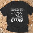 Ich Habe Zwei Titel Papa & Bonus Papa Bester Dad Der Welt T-Shirt Geschenke für alte Männer