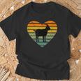 Ich Liebe Ziegen Retro Heart Goat Farm T-Shirt Geschenke für alte Männer