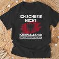 Ich Schreie Nicht Ich Bin Albaner Albanian Eagle T-Shirt Geschenke für alte Männer