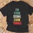 I'm Cook Doing Cook Things Fun Personalized Name Cook T-Shirt Gifts for Old Men