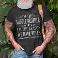 I'm The Middle Brother I'm Reason We Have Rules T-Shirt Gifts for Old Men