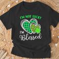 I'm Not Lucky I'm Blessed St Patrick's Day Christian T-Shirt Gifts for Old Men