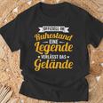 Im Ruhestand Legende Verlässt Gelände Schwarzes T-Shirt für Herren Geschenke für alte Männer