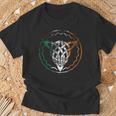 Irland Keltischer Dreiecksknoten Irische Flagge Ireland Black T-Shirt Geschenke für alte Männer