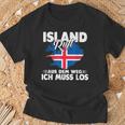 With Island Ruft Aus Dem Weg Ich Muss Los T-Shirt Geschenke für alte Männer