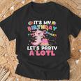Its My Birthday Lets Party Aloti Axolotl Family Party Decor T-Shirt Gifts for Old Men