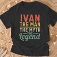 Ivan Der Mann Der Mythos Die Legende Name Ivan T-Shirt Geschenke für alte Männer