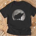 Jabalí Mirando A La Luna Camiseta unisex Regalos para ancianos
