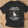 Jack Russell Glitter Dog Holder Dog T-Shirt Geschenke für alte Männer