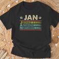 Jan Family Name Last Name Jan T-Shirt Gifts for Old Men