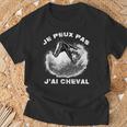 Je Peux Pas J'ai Cheval Humour Equitation Équestre Cavalier T-Shirt Cadeaux pour les vieillards