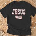 Jesus Won Texas Christianity Religion Jesus Won Texas T-Shirt Gifts for Old Men