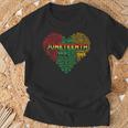 Junenth Heart Freedom African American N Girls Women T-Shirt Gifts for Old Men