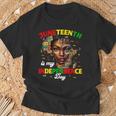Junenth Is My Independence Day Pride African Womens T-Shirt Gifts for Old Men