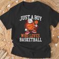 Just A Boy Who Loves Basketball Player Hoops T-Shirt Gifts for Old Men