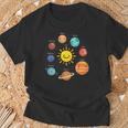 Kawaii Solar System Niño Lindo Planetas Cumpleaños Niños Camiseta unisex Regalos para ancianos