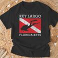 Key Largo Florida Scuba Dive Flag Souvenir T-Shirt Gifts for Old Men