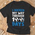 I Kicked My Way Through 100 Days Soccer 100 Days Of School T-Shirt Gifts for Old Men