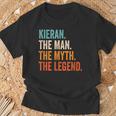 Kieran The Man The Myth The Legend First Name Kieran T-Shirt Gifts for Old Men