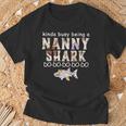 Kinda Busy Being A Nanny Shark T-Shirt Gifts for Old Men