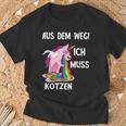 Kotz Unicorn Ich Muss Kotzen Party Unicorn Puke T-Shirt Geschenke für alte Männer