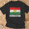 Kurdistan Flag Rojava Kurdish Kurds T-Shirt Geschenke für alte Männer