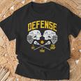 Lacrosse Defense I Hit Take You Drop Lax Player Boys T-Shirt Gifts for Old Men
