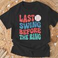 Last Swing Before The Ring Baseball Bachelorette Party T-Shirt Gifts for Old Men