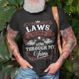 Laws Blood Runs Through My Veins Vintage Family Name T-Shirt Gifts for Old Men