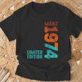 Legendär Seit März 1974 Geburtstag 1974 Limited Edition T-Shirt Geschenke für alte Männer