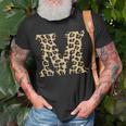 Leopard Cheetah Print Letter M Initial Rustic Monogram T-Shirt Gifts for Old Men