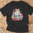 Lesebücher Buchliebhaber Hamster Und Aquarell Bücher T-Shirt Geschenke für alte Männer