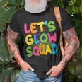 Let Glow Squad Retro Colorful Quote Group Team Tie Dye T-Shirt Gifts for Old Men