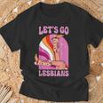 Let's Go Lesbians Lgbtq Lesbian Pride Month Cowgirl T-Shirt Gifts for Old Men