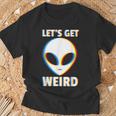 Let's Get Weird Alien Head Glitch Extraterrestrial T-Shirt Gifts for Old Men